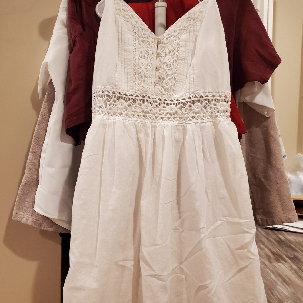 Cute Boho Sunmer White Dress